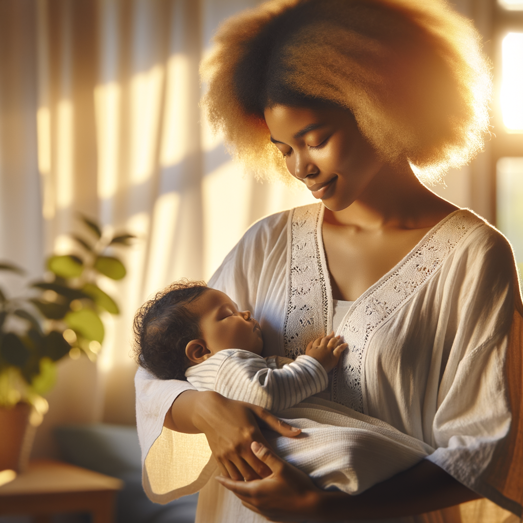 What foods to avoid while breastfeeding: A photorealistic and cinematic image depicting a serene and