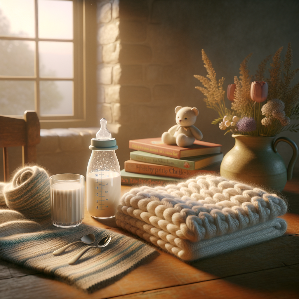 breastfeeding tips for working moms: A photorealistic and cinematic image of a working mom breastfee